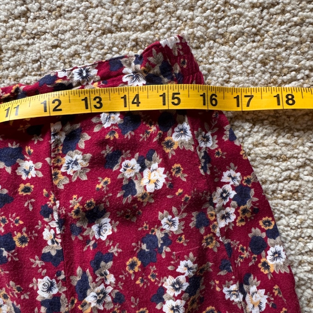 Vintage Y2K Sag Harbor Floral Midi Skirt Size M Church Boho Fairy Cottagecore - Picture 8 of 9
